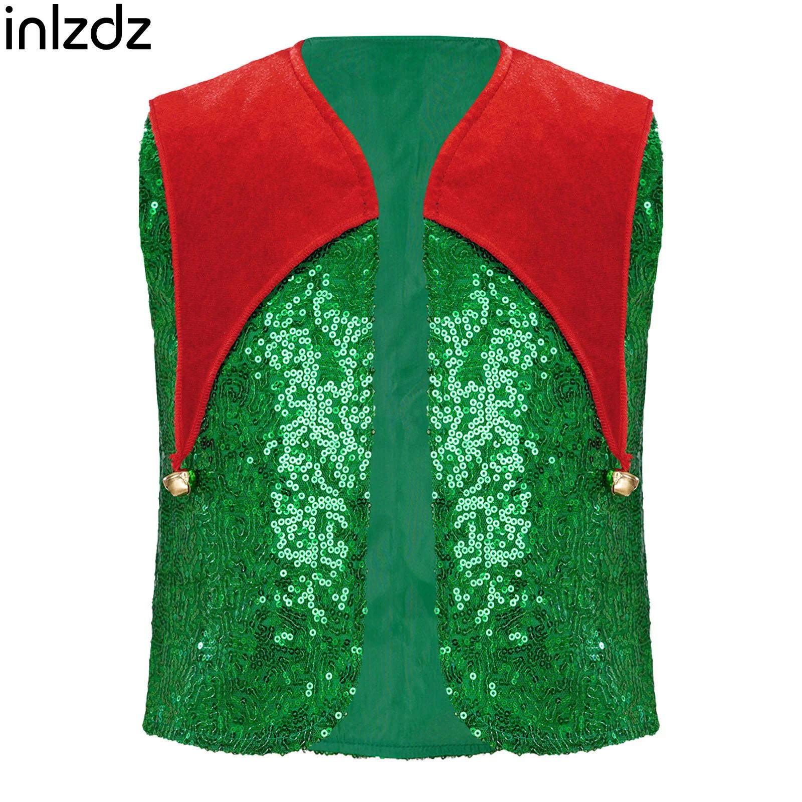 Elf Costume Christmas - Unisex Kids Christmas Elf Waistcoat Irregular