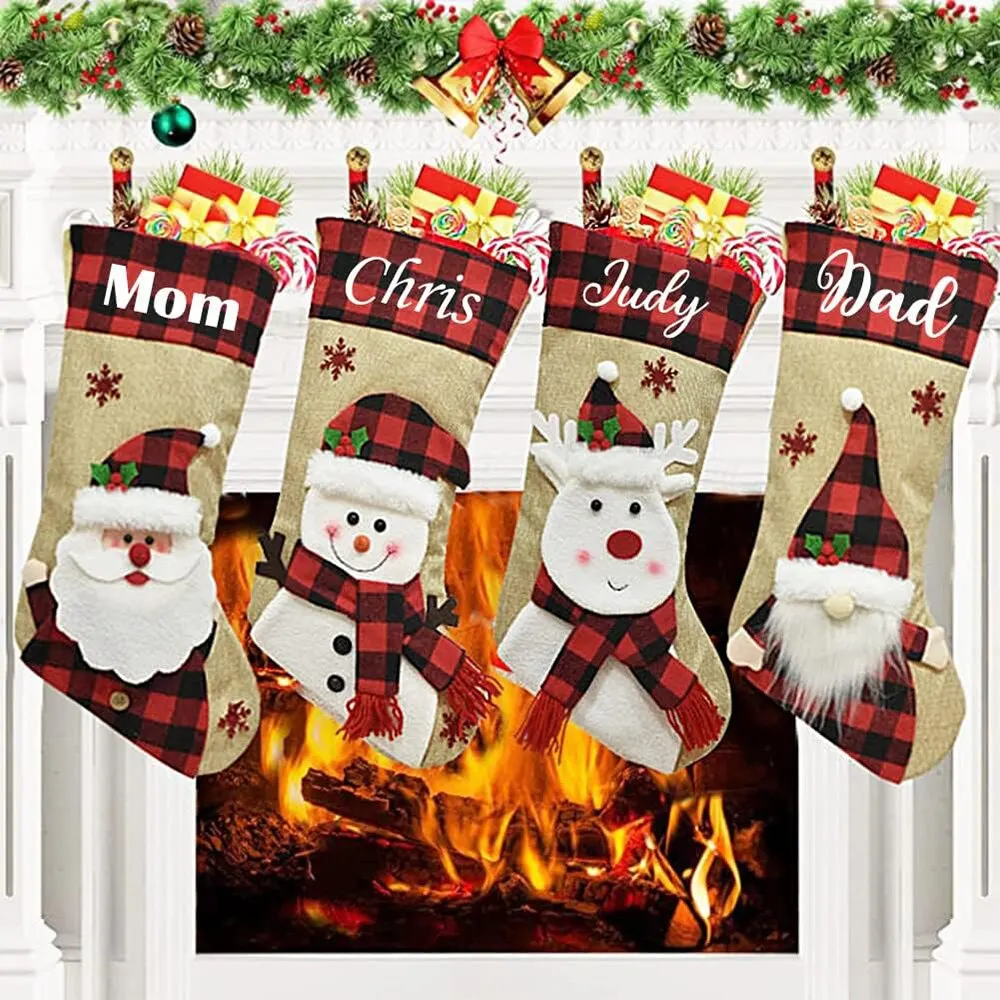 Christmas Stocking Hanging - Christmas Holiday Stockings Christmas Hanging Bags