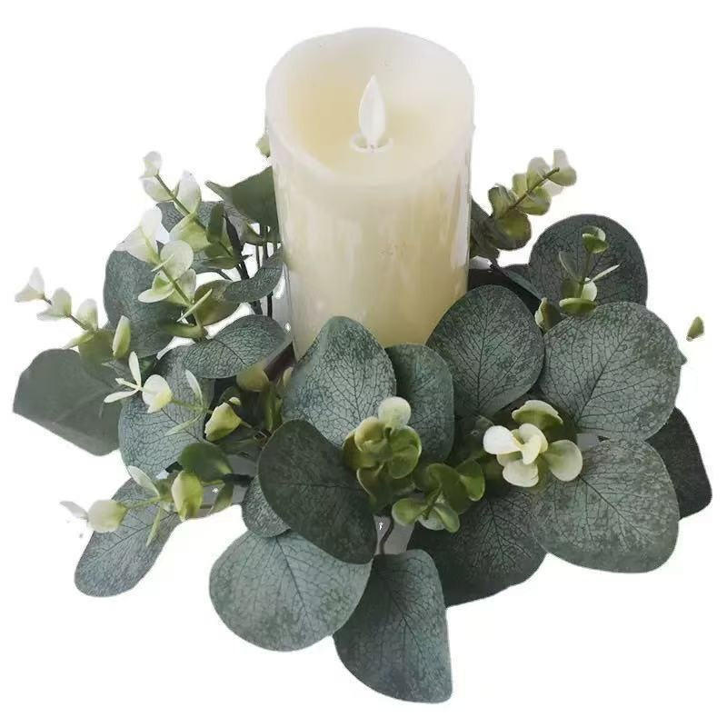 Christmas Wreath Fake - Eucalyptus Wreath Christmas Candle Holder Wedding
