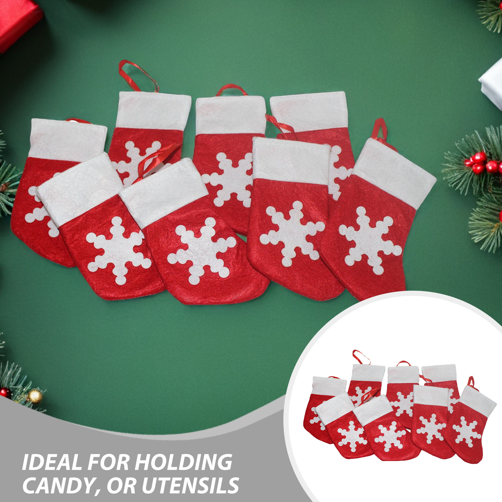 24Pcs Small Christmas Stocking - Christmas Stocking Hanging recension och pris