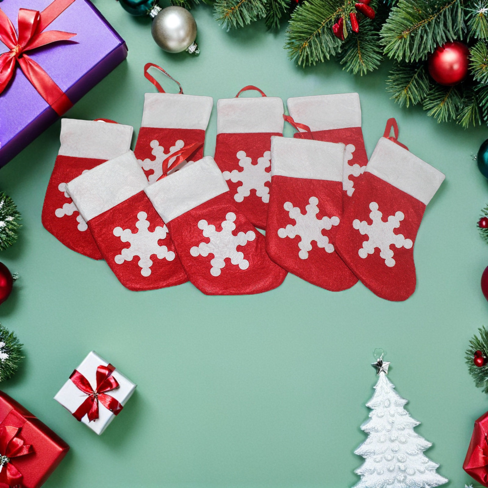 24Pcs Small Christmas Stocking - Christmas Stocking Hanging recension och pris
