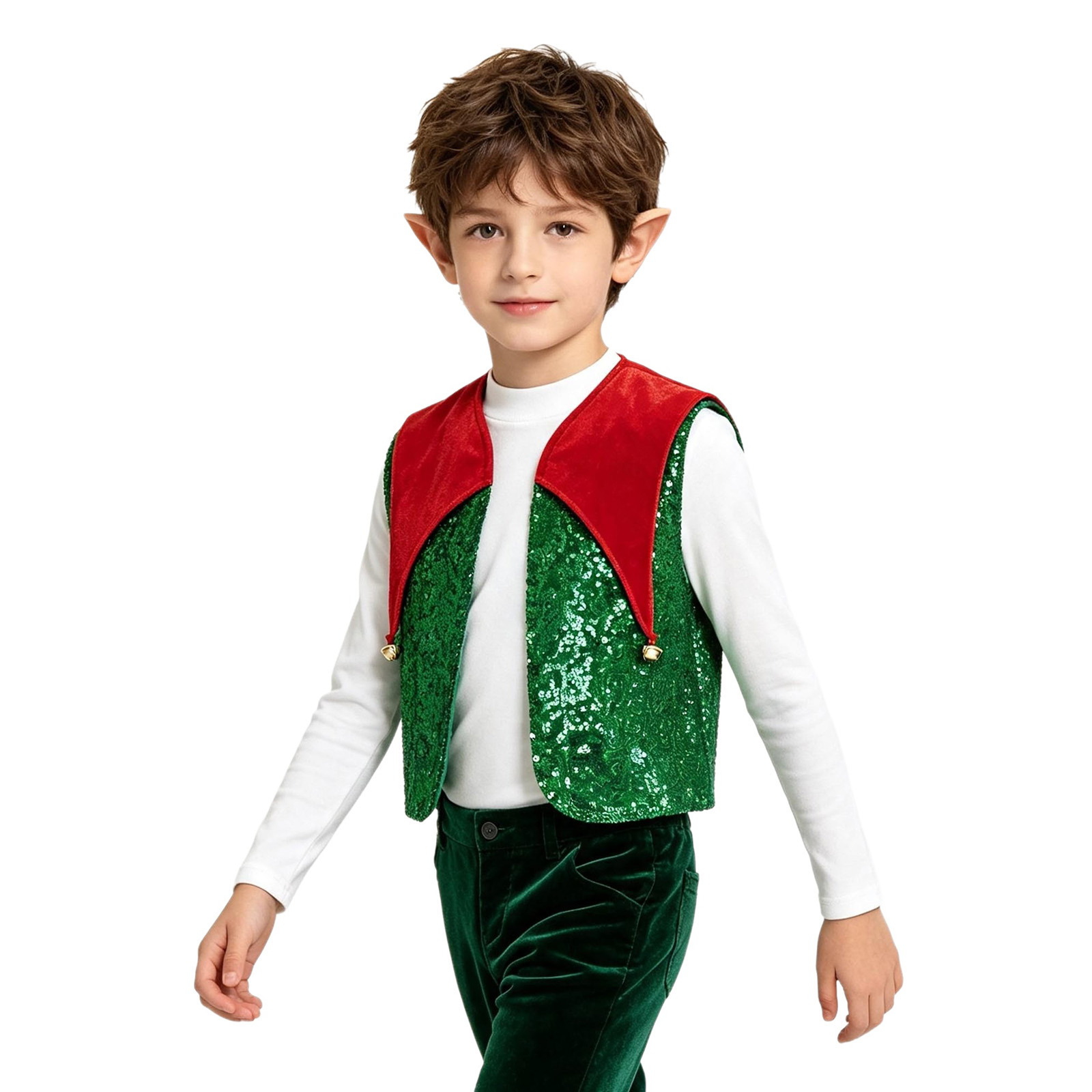 Unisex Kids Christmas Elf Wais - Elf Costume Christmas recension och pris