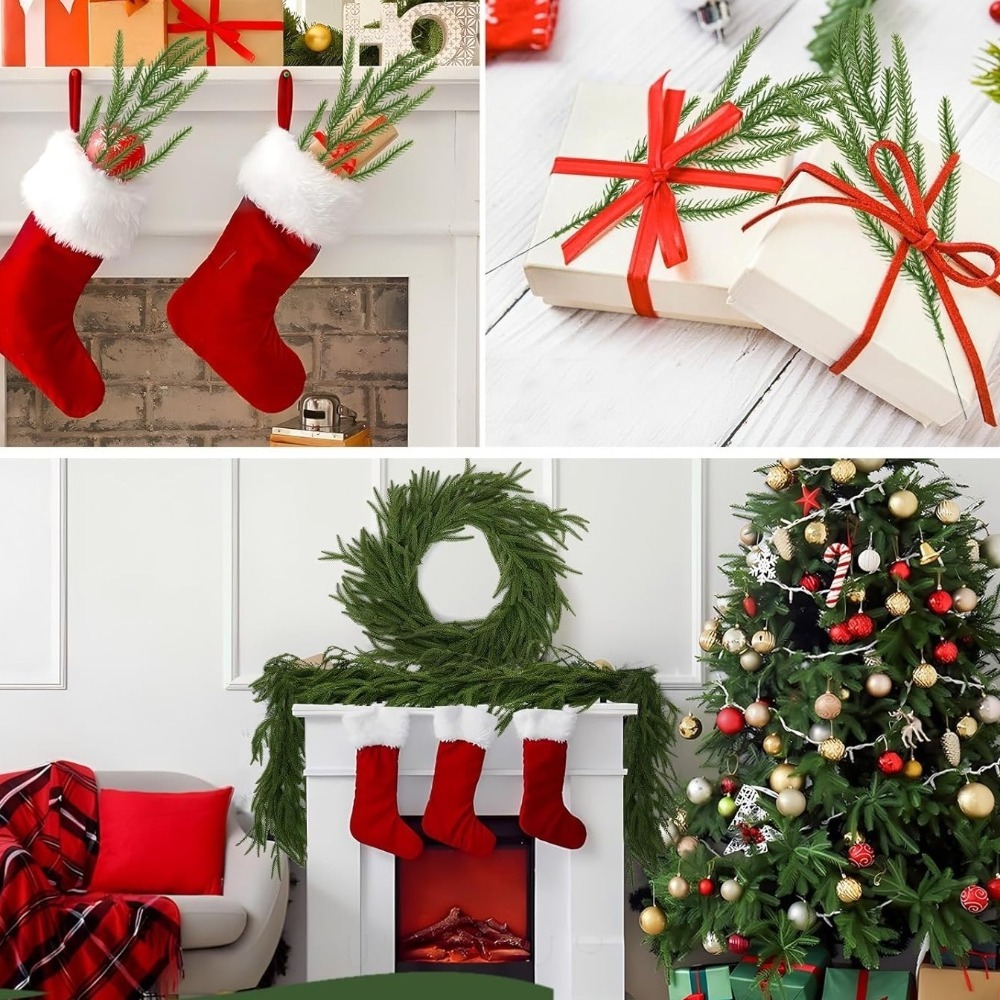 10PCS Christmas Artificial Nor - Christmas Wreath Fake recension och pris
