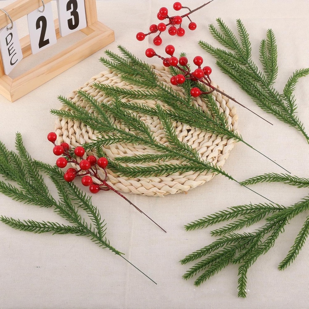 10PCS Christmas Artificial Nor - Christmas Wreath Fake recension och pris