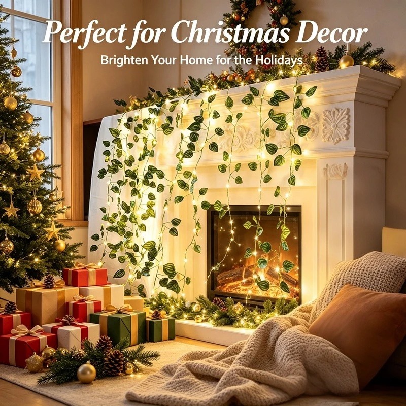 2M Artificial Leaf LED String  - Led Fairy String Lights recension och pris