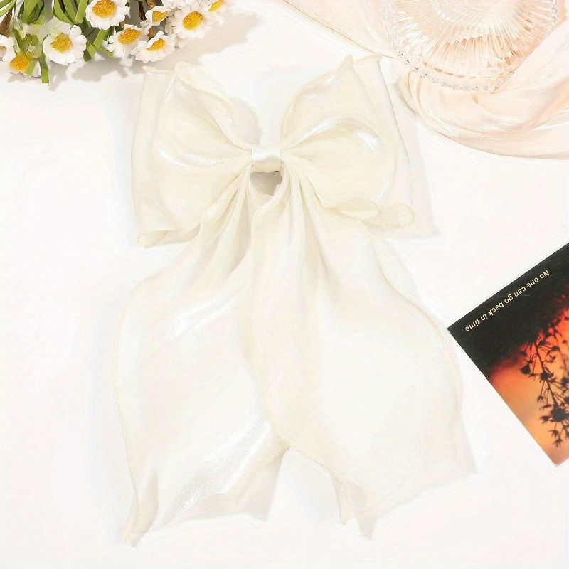 1pc Off - White Mesh Ribbon Bo - Ribbon Bow Gift recension och pris