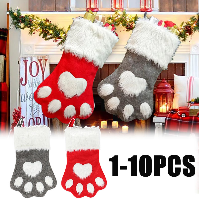 1/3/5/10PCS Cute Large Capacit - Christmas Stocking Hanging recension och pris