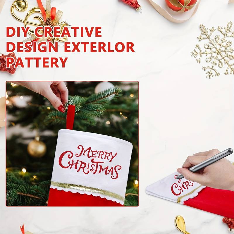 1/3/6pcs Christmas Stockings,  - Christmas Stocking Hanging recension och pris