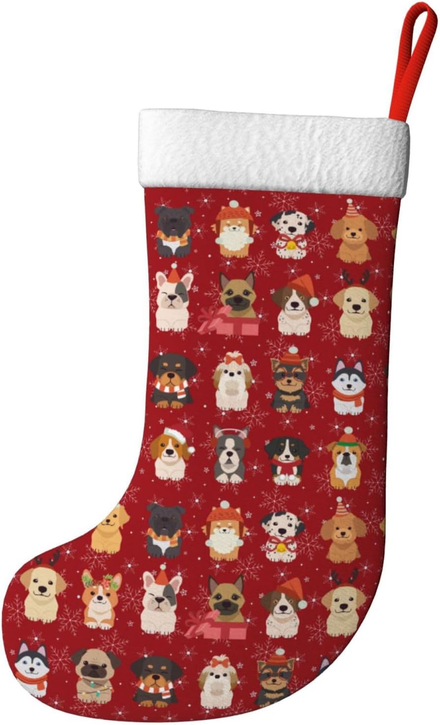 Cute Christmas Dogs Christmas  - Christmas Stocking Hanging recension och pris
