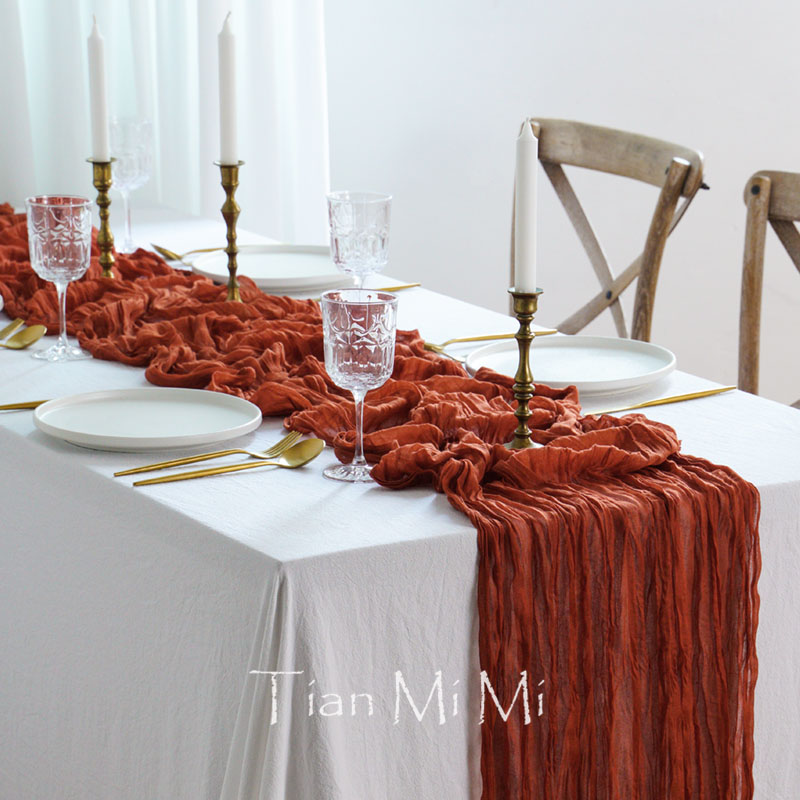 Semi-Sheer Gauze Table Runner  - Christmas Table Runner recension och pris