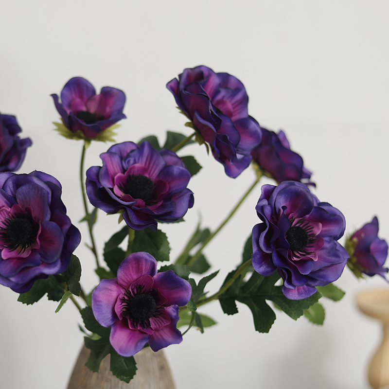 New 3 Heads Anemone Fake Flowe - Christmas Wreath Fake recension och pris