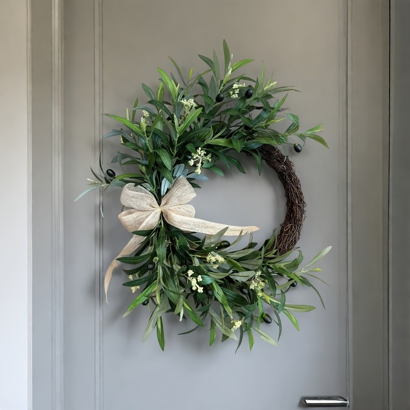 2025 Artificial Olive Wreath W - Christmas Wreath Fake recension och pris